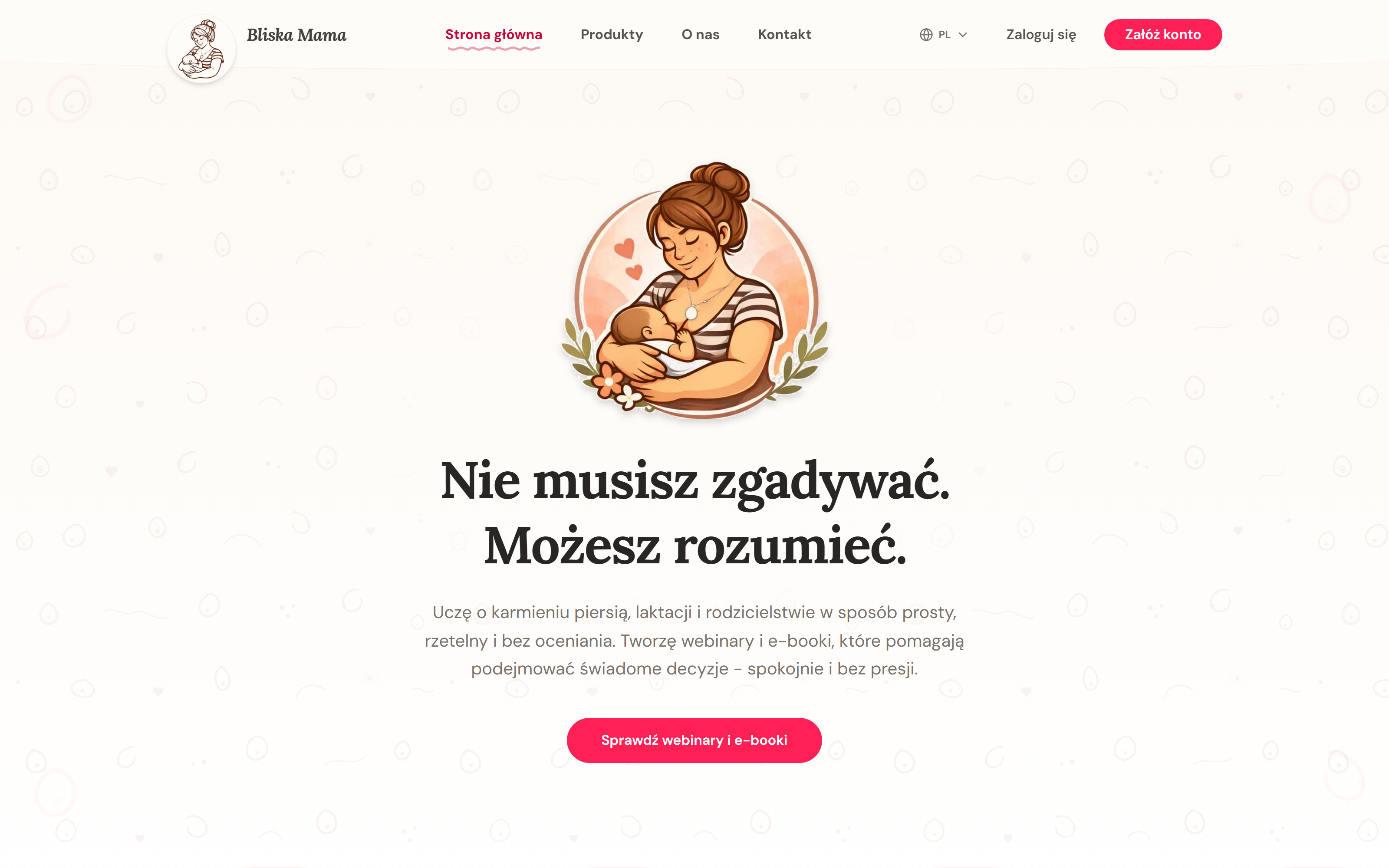 Bliska Mama homepage