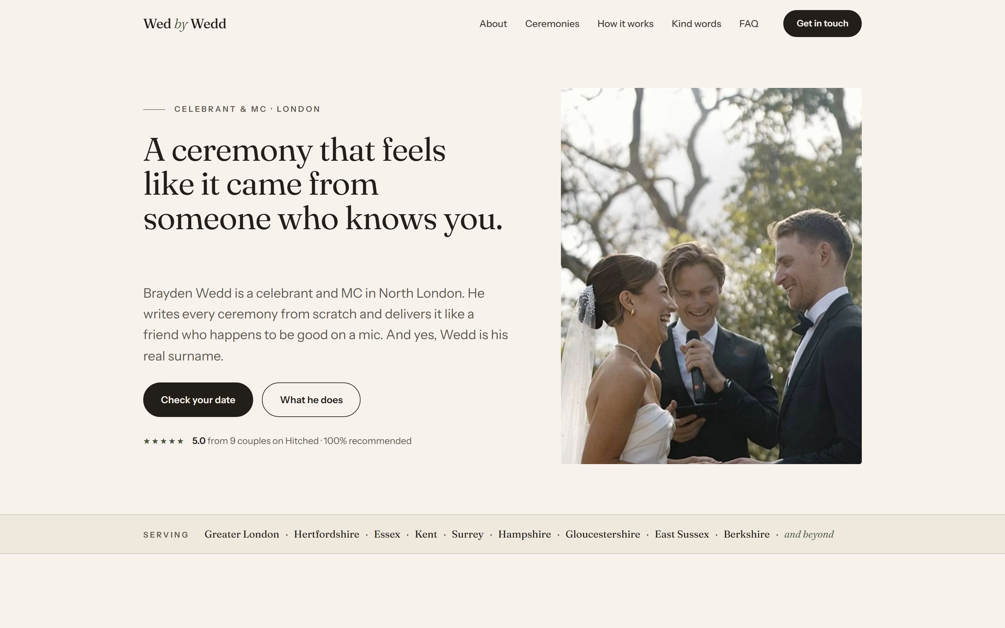 Wed by Wedd homepage